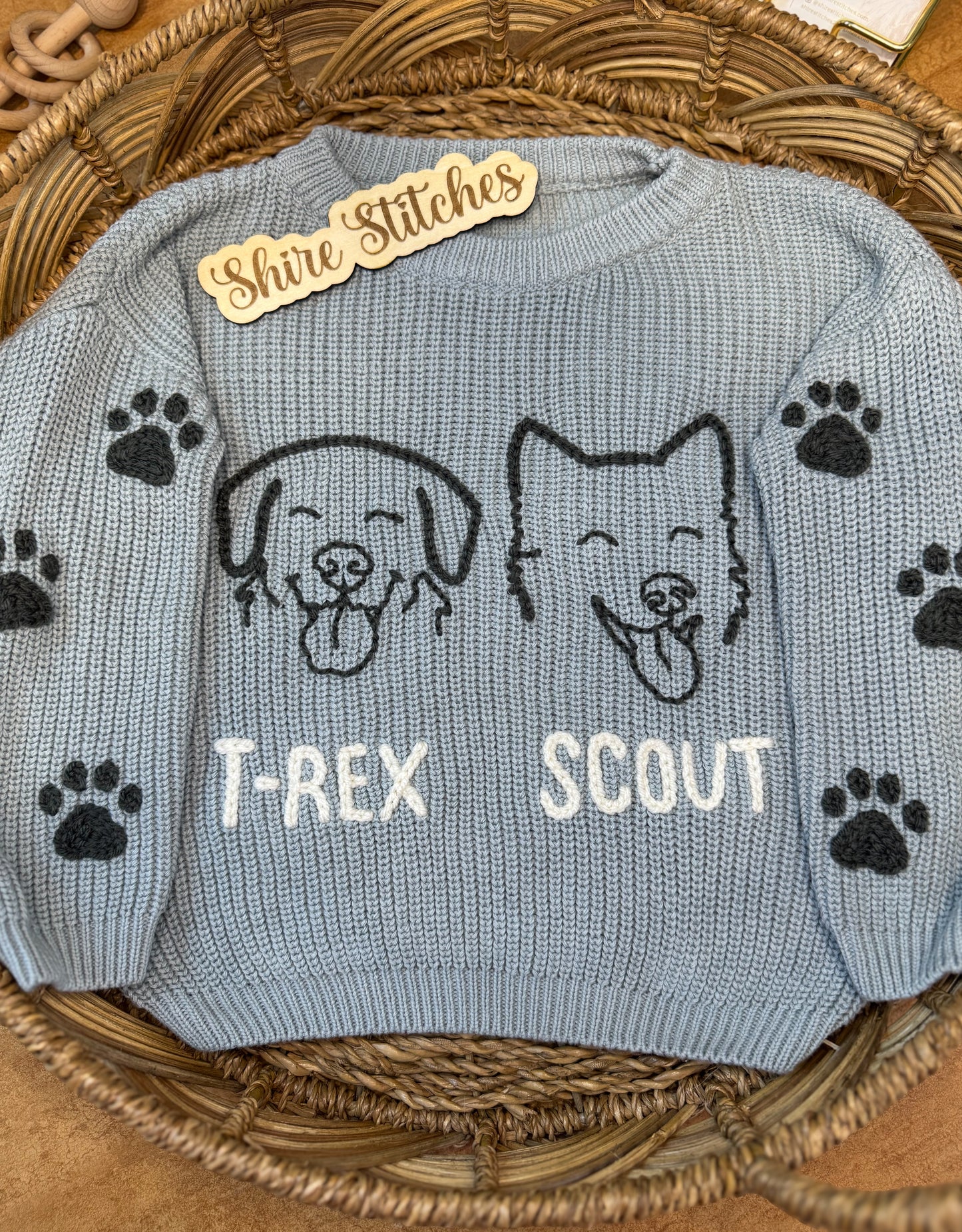 Custom Pet Outline Sweater - Big Kids