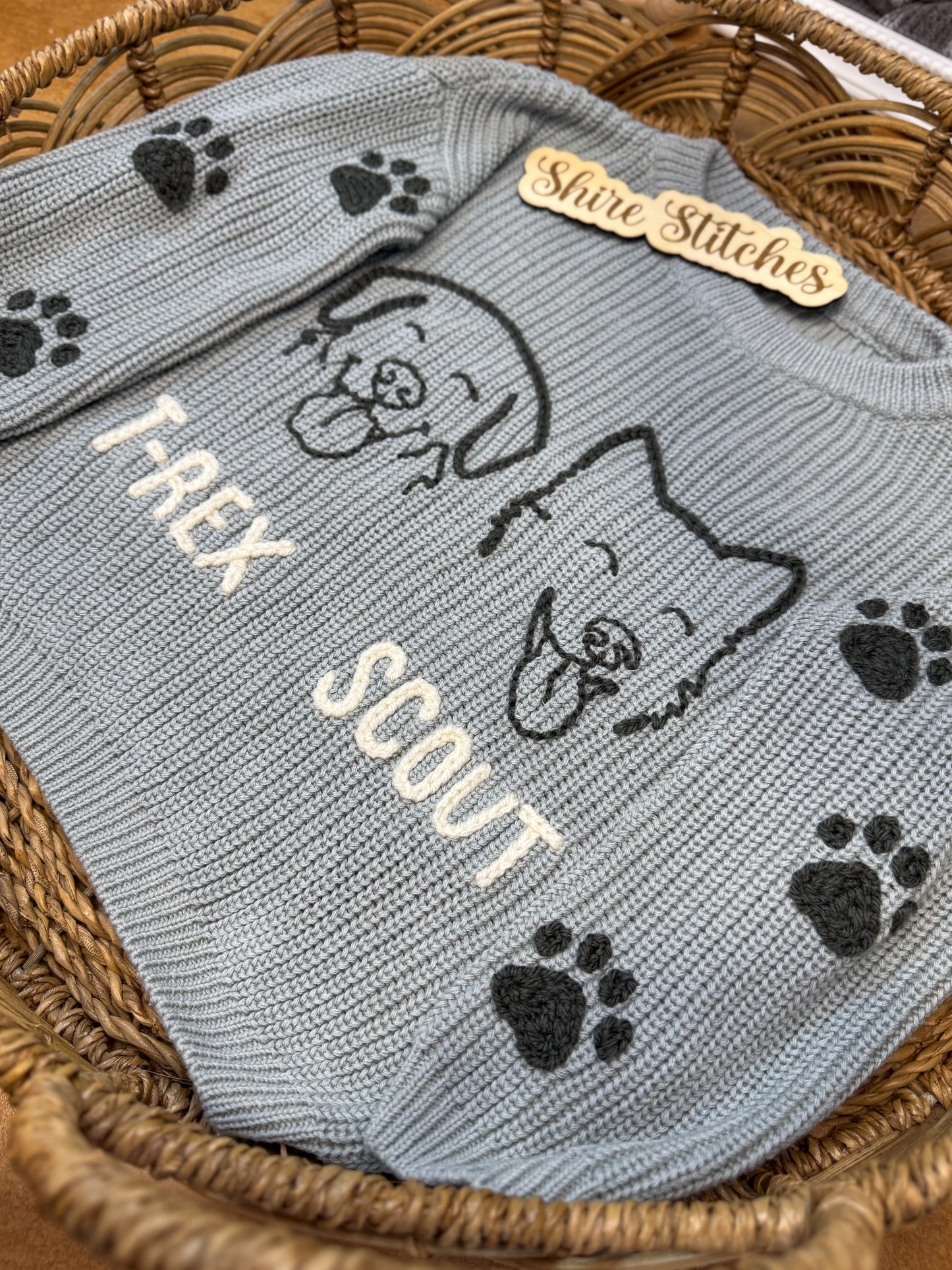 Custom Pet Outline Sweater - Big Kids